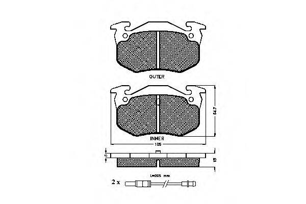Комплект гальмівних колодок, дискове гальмо SPIDAN 31127