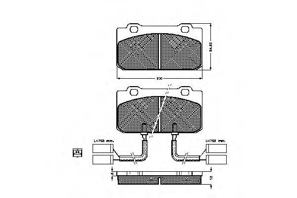 Комплект гальмівних колодок, дискове гальмо SPIDAN 31278