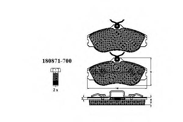 Комплект гальмівних колодок, дискове гальмо SPIDAN 31746