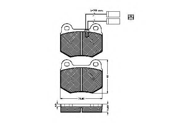 Комплект гальмівних колодок, дискове гальмо SPIDAN 32123