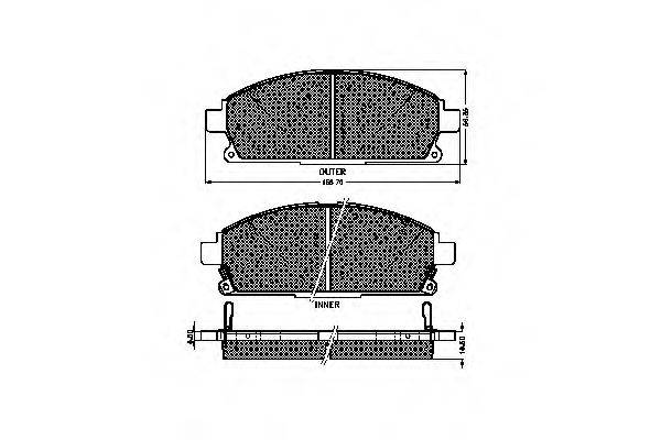 Комплект гальмівних колодок, дискове гальмо SPIDAN 32450