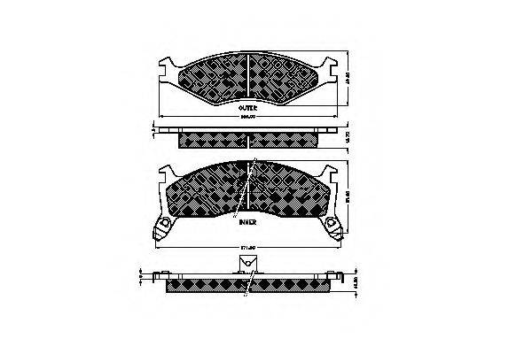 Комплект гальмівних колодок, дискове гальмо SPIDAN 32708
