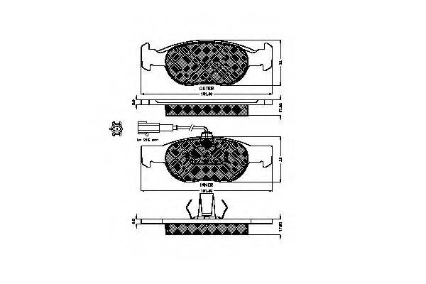 Комплект гальмівних колодок, дискове гальмо SPIDAN 32743
