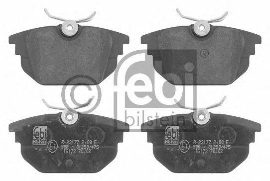 Комплект гальмівних колодок, дискове гальмо FEBI BILSTEIN 16172