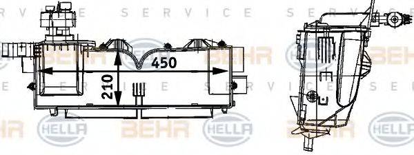 BEHR HELLA SERVICE 8FV351211681 Випарник, кондиціонер
