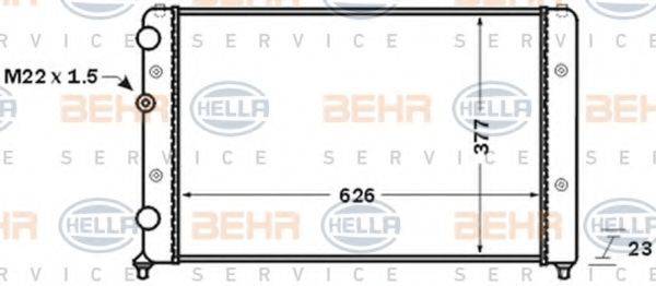 BEHR HELLA SERVICE 8MK376704721 Радіатор, охолодження двигуна