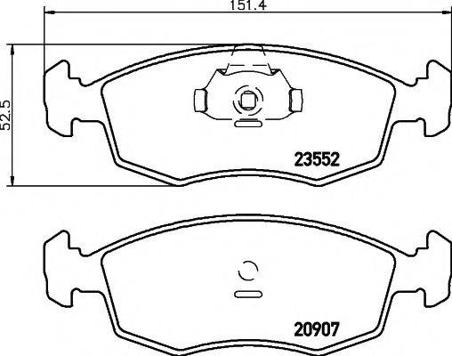 Комплект гальмівних колодок, дискове гальмо PAGID T1216
