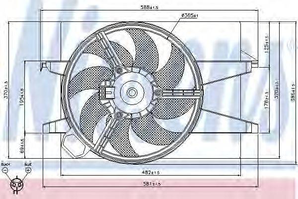 Вентилятор, охолодження двигуна NISSENS 85032