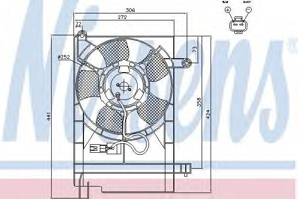 Вентилятор, охолодження двигуна NISSENS 85750