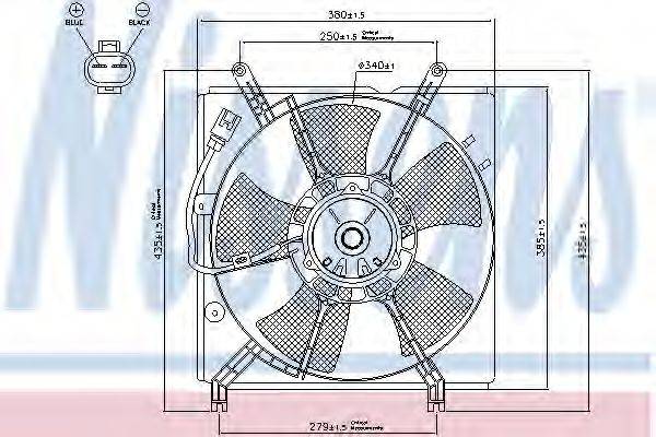 Вентилятор, охолодження двигуна NISSENS 85241