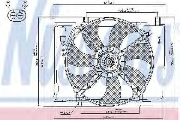 Вентилятор, охолодження двигуна NISSENS 85290