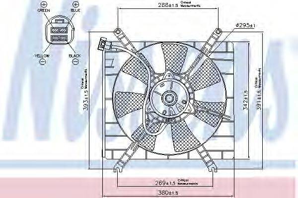 Вентилятор, охолодження двигуна NISSENS 85414