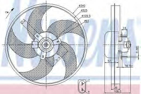 Вентилятор, охолодження двигуна NISSENS 85668