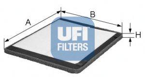 Фільтр, повітря у внутрішньому просторі UFI 53.020.00