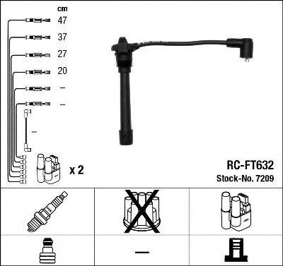 Комплект дротів запалення NGK 7209
