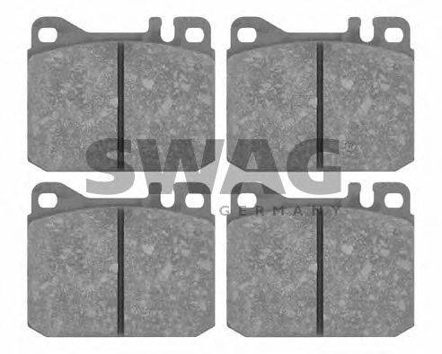 Комплект гальмівних колодок, дискове гальмо SWAG 10 91 6057