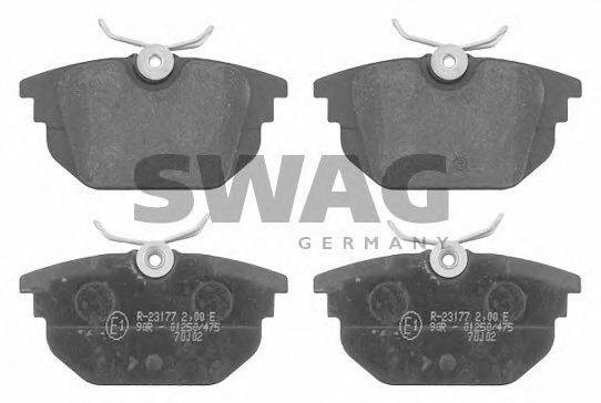 SWAG 70916172 Комплект гальмівних колодок, дискове гальмо