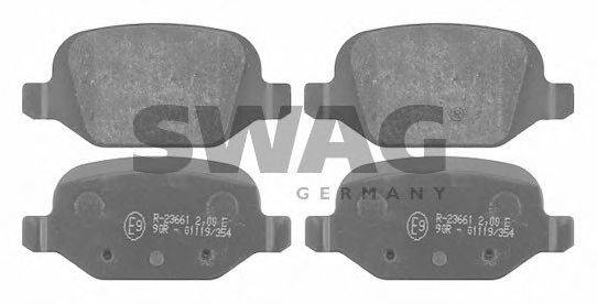 Комплект гальмівних колодок, дискове гальмо SWAG 70 91 6370