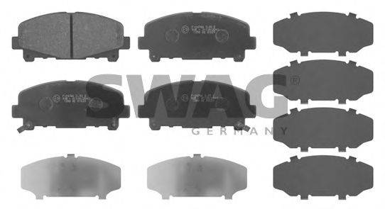 Комплект гальмівних колодок, дискове гальмо SWAG 85 91 6792
