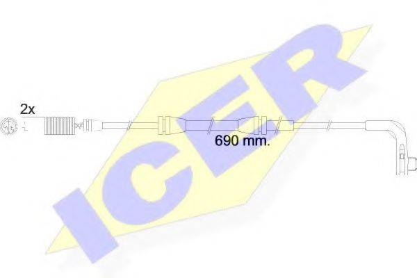 Сигналізатор, знос гальмівних колодок ICER 610479 E C