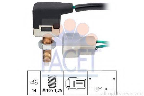 FACET 71057 Вимикач ліхтаря сигналу гальмування; Вимикач, привід зчеплення (Tempomat)