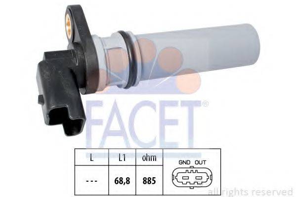 FACET 90537 Датчик частоти обертання, керування двигуном; Датчик частоти обертання, автоматична коробка передач