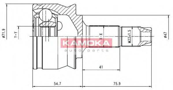 KAMOKA 6259 Шарнірний комплект, приводний вал