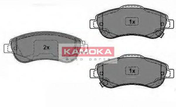 Комплект гальмівних колодок, дискове гальмо KAMOKA JQ1018456