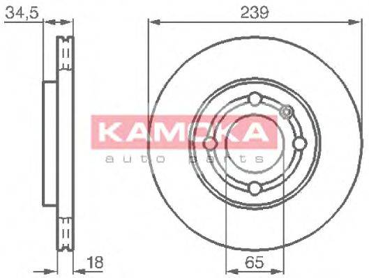 гальмівний диск KAMOKA 1031624
