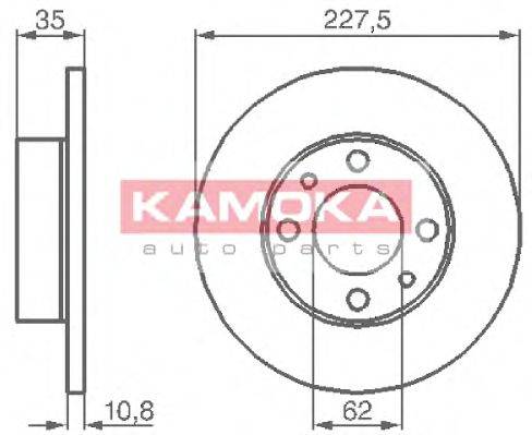 гальмівний диск KAMOKA 103166