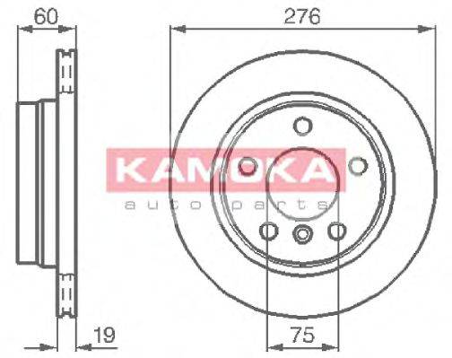 KAMOKA 1031662 гальмівний диск