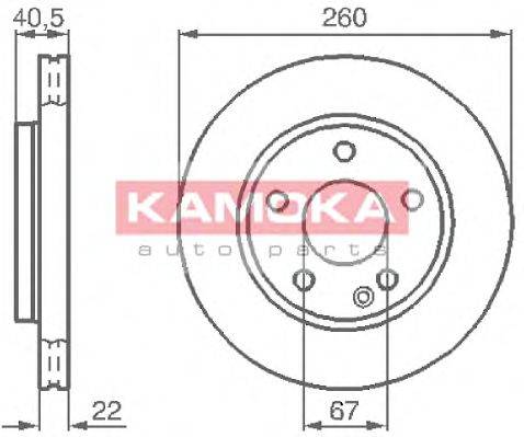 гальмівний диск KAMOKA 1032070