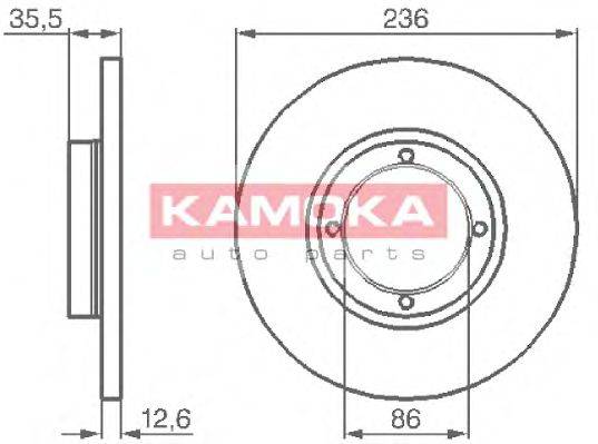 гальмівний диск KAMOKA 1032152