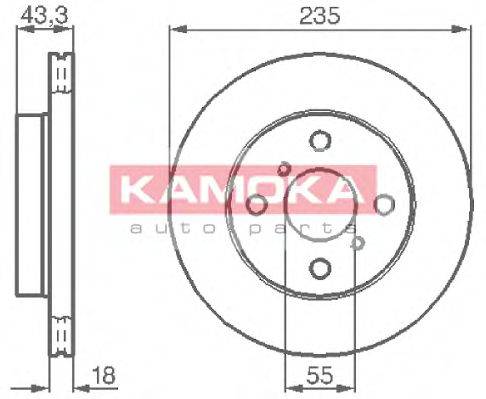 гальмівний диск KAMOKA 1032168