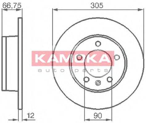 гальмівний диск KAMOKA 1032544