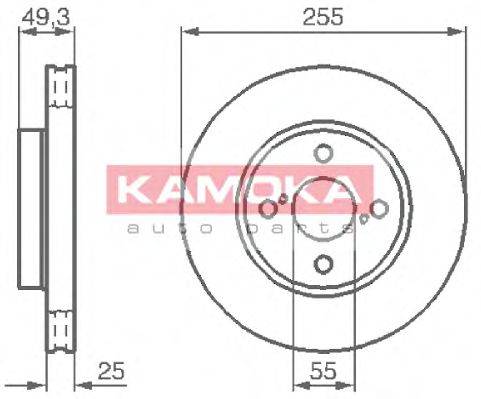 гальмівний диск KAMOKA 1032588