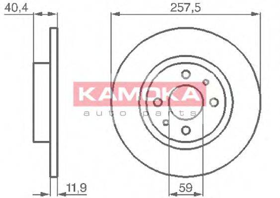 KAMOKA 103282 гальмівний диск