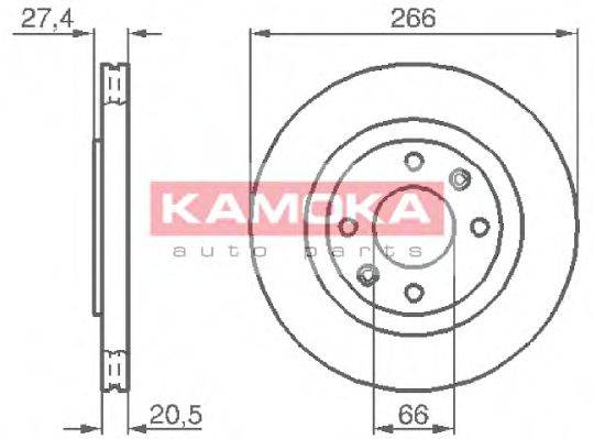 гальмівний диск KAMOKA 103384