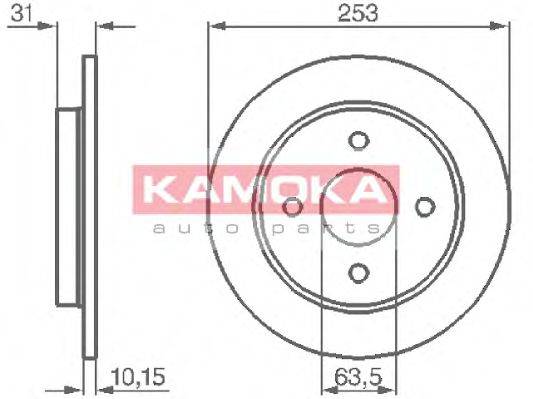 гальмівний диск KAMOKA 103562
