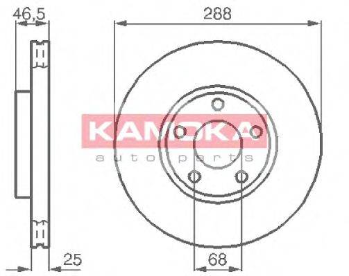 KAMOKA 103640 гальмівний диск