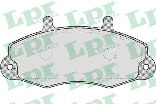 Комплект гальмівних колодок, дискове гальмо LPR 05P481