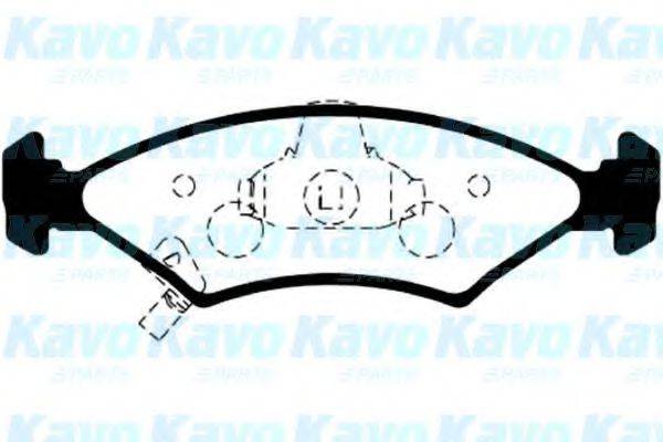 Комплект гальмівних колодок, дискове гальмо KAVO PARTS BP-4006