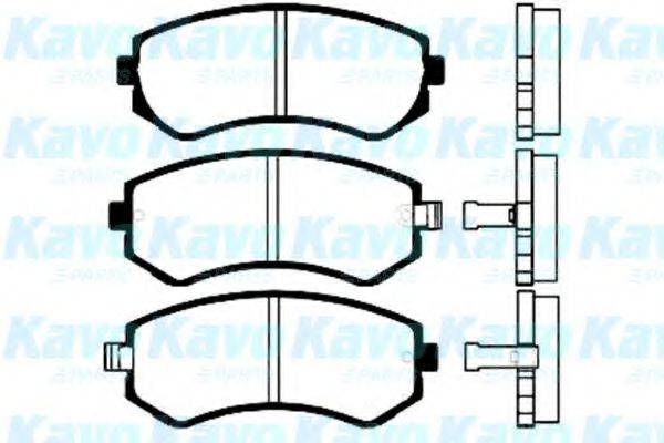 Комплект гальмівних колодок, дискове гальмо KAVO PARTS BP-6556