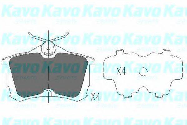 Комплект гальмівних колодок, дискове гальмо KAVO PARTS KBP-2011