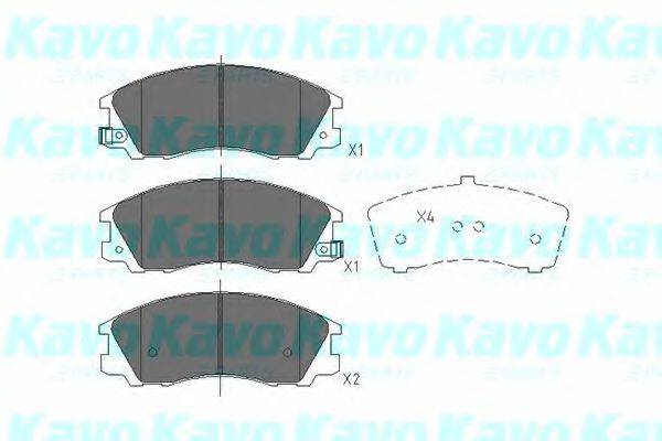 Комплект гальмівних колодок, дискове гальмо KAVO PARTS KBP-3016