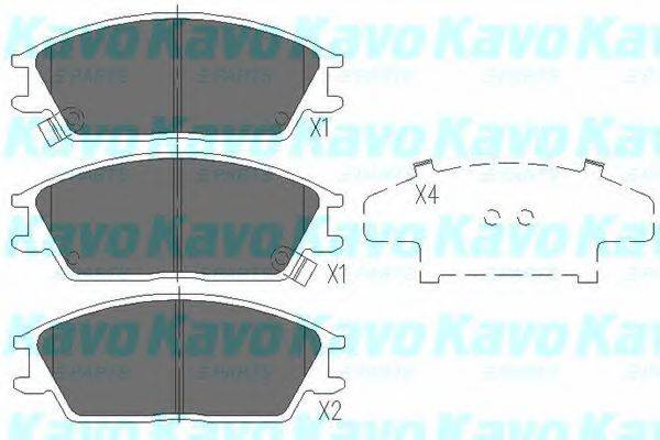 Комплект гальмівних колодок, дискове гальмо KAVO PARTS KBP-3028