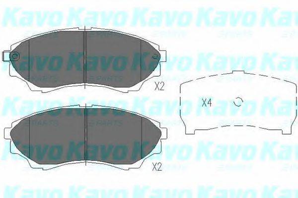 Комплект гальмівних колодок, дискове гальмо KAVO PARTS KBP-4514