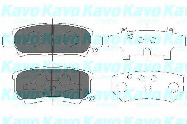 Комплект гальмівних колодок, дискове гальмо KAVO PARTS KBP-5518