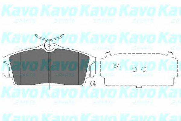 KAVO PARTS KBP6509 Комплект гальмівних колодок, дискове гальмо