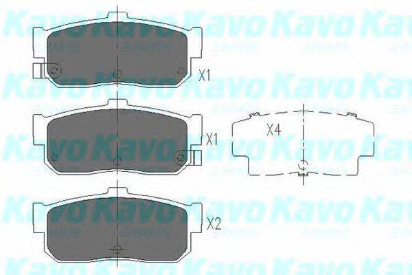 KAVO PARTS KBP6513 Комплект гальмівних колодок, дискове гальмо